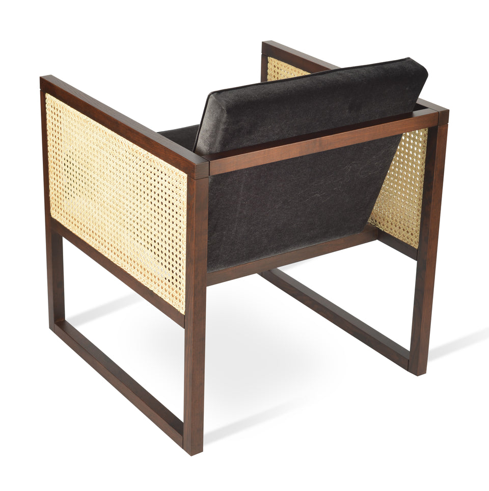 Cube Wood&Wicker Lounge Armchair.