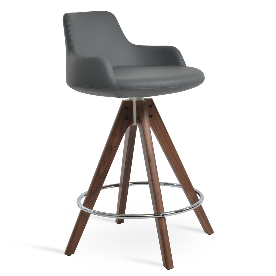 Dervish  Pyramid Swivel Counter Stool.