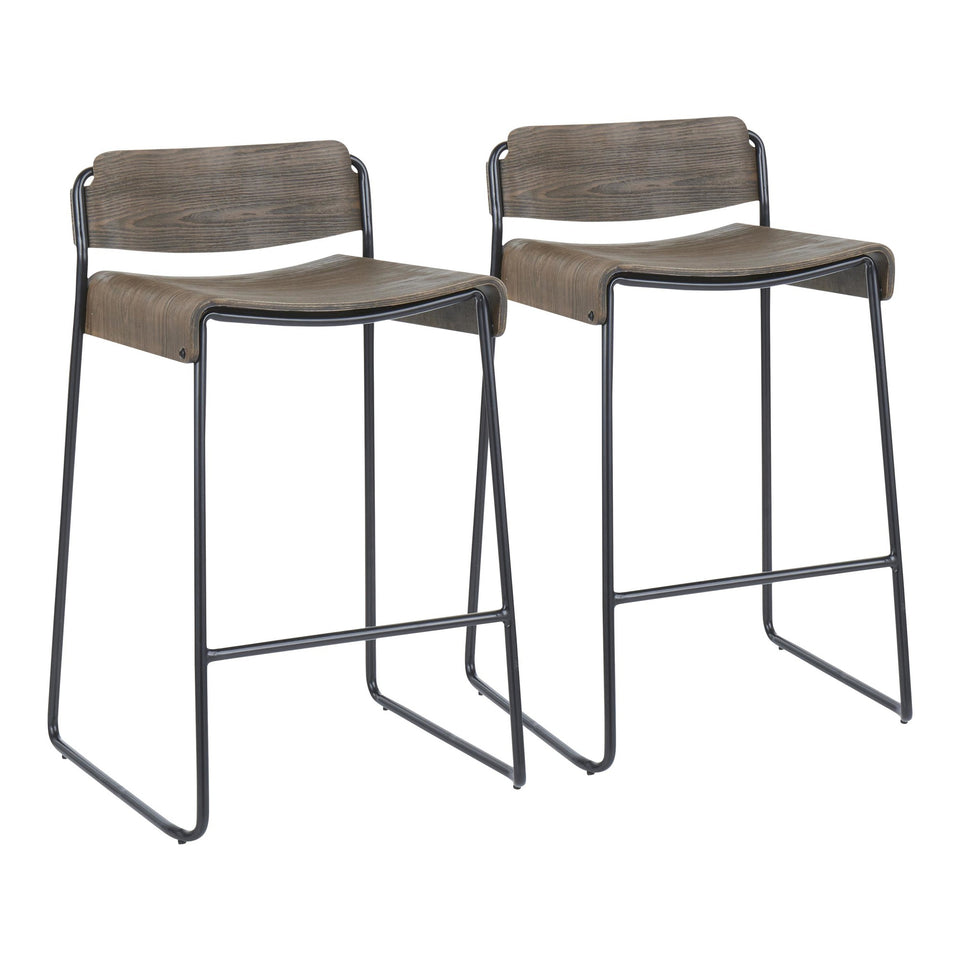 Dali Low Back Counter Stool - Set of 2.