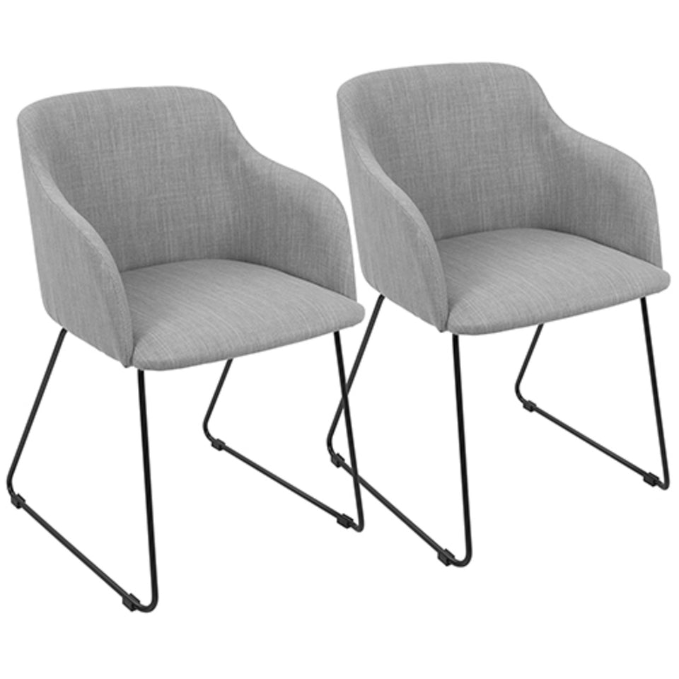 Daniella Sleigh Chair - Set of 2.