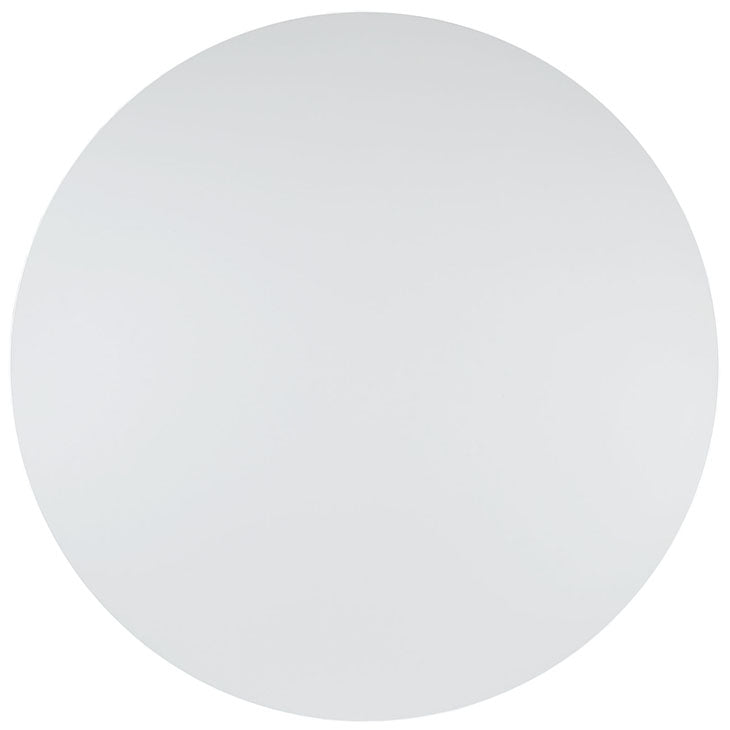 PLATTER ROUND DINING TABLE IN WHITE.