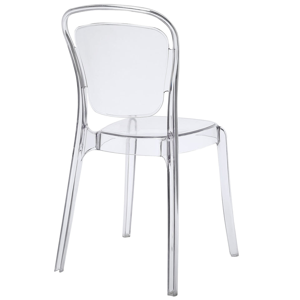 Entreat Dining Side Chair in Clear.
