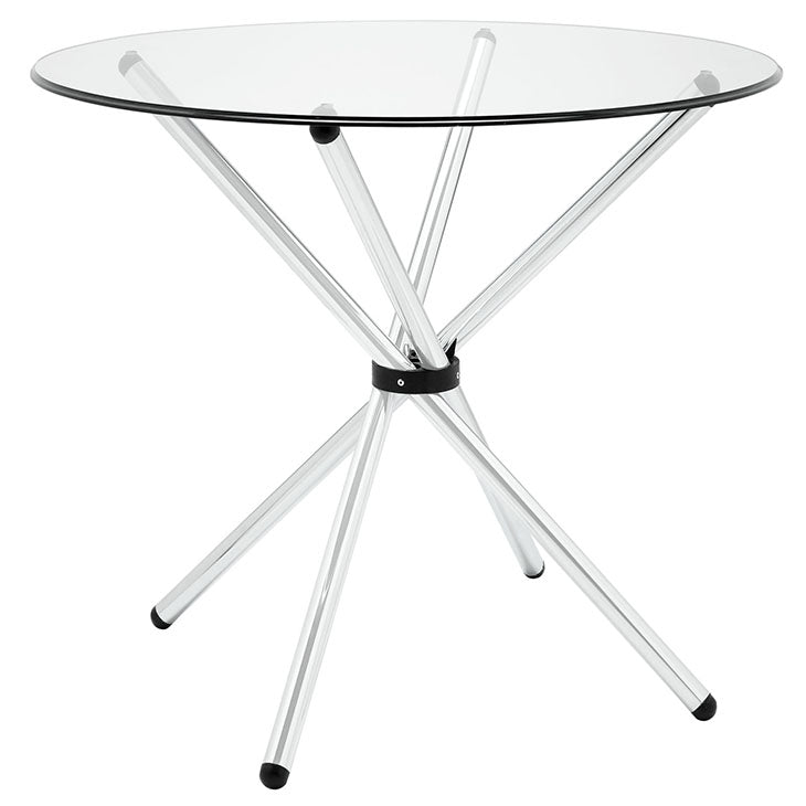 BATON ROUND DINING TABLE IN CLEAR.