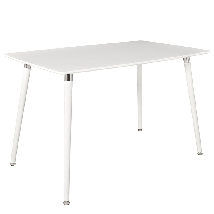 LODE RECTANGLE WOOD DINING TABLE IN WHITE.