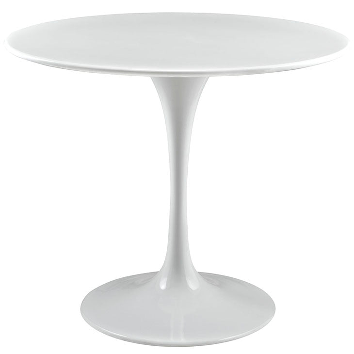 LIPPA ROUND WOOD TOP DINING TABLE IN WHITE SIZE 28, 36, 40, 47, 54, and 60".