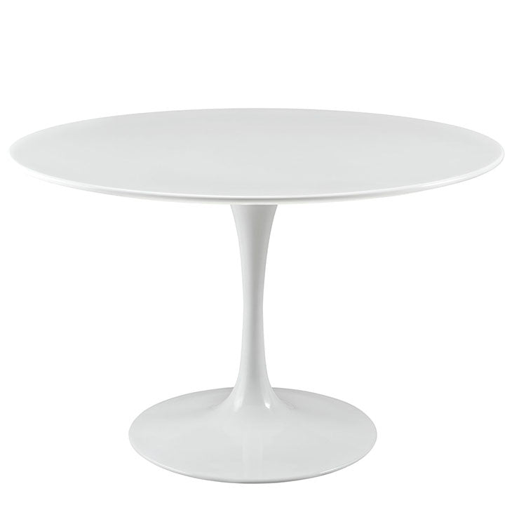 LIPPA ROUND WOOD TOP DINING TABLE IN WHITE SIZE 28, 36, 40, 47, 54, and 60".