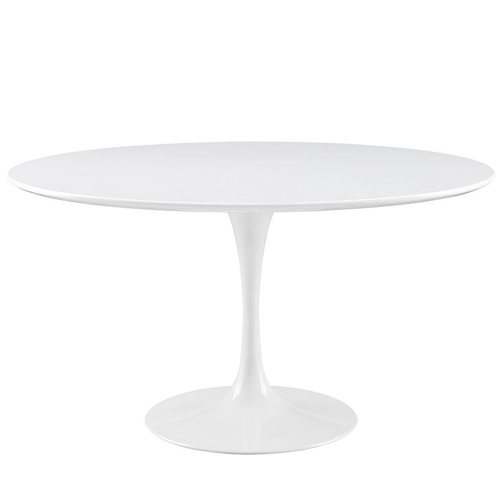 LIPPA ROUND WOOD TOP DINING TABLE IN WHITE SIZE 28, 36, 40, 47, 54, and 60".