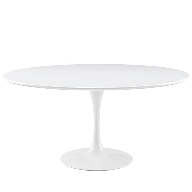 LIPPA ROUND WOOD TOP DINING TABLE IN WHITE SIZE 28, 36, 40, 47, 54, and 60".