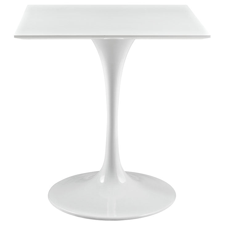 LIPPA SQUARE WOOD TOP DINING TABLE IN WHITE SIZE 24, 28, 36 and 47".