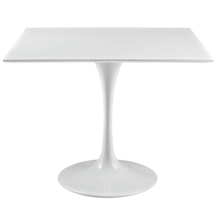 LIPPA SQUARE WOOD TOP DINING TABLE IN WHITE SIZE 24, 28, 36 and 47".