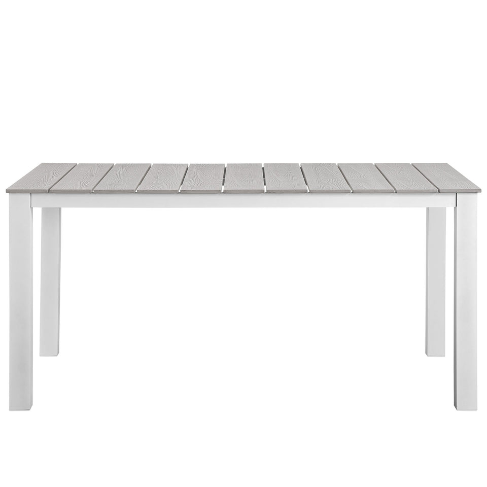 Maine 63" Outdoor Patio Dining Table.