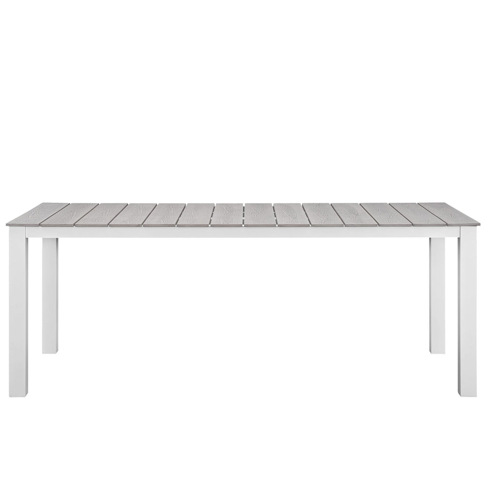 Maine 80" Outdoor Patio Dining Table.
