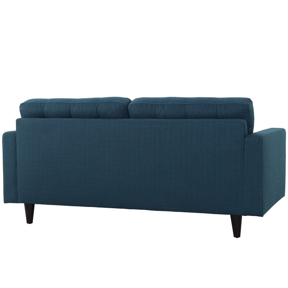 Empress Upholstered Fabric Loveseat.