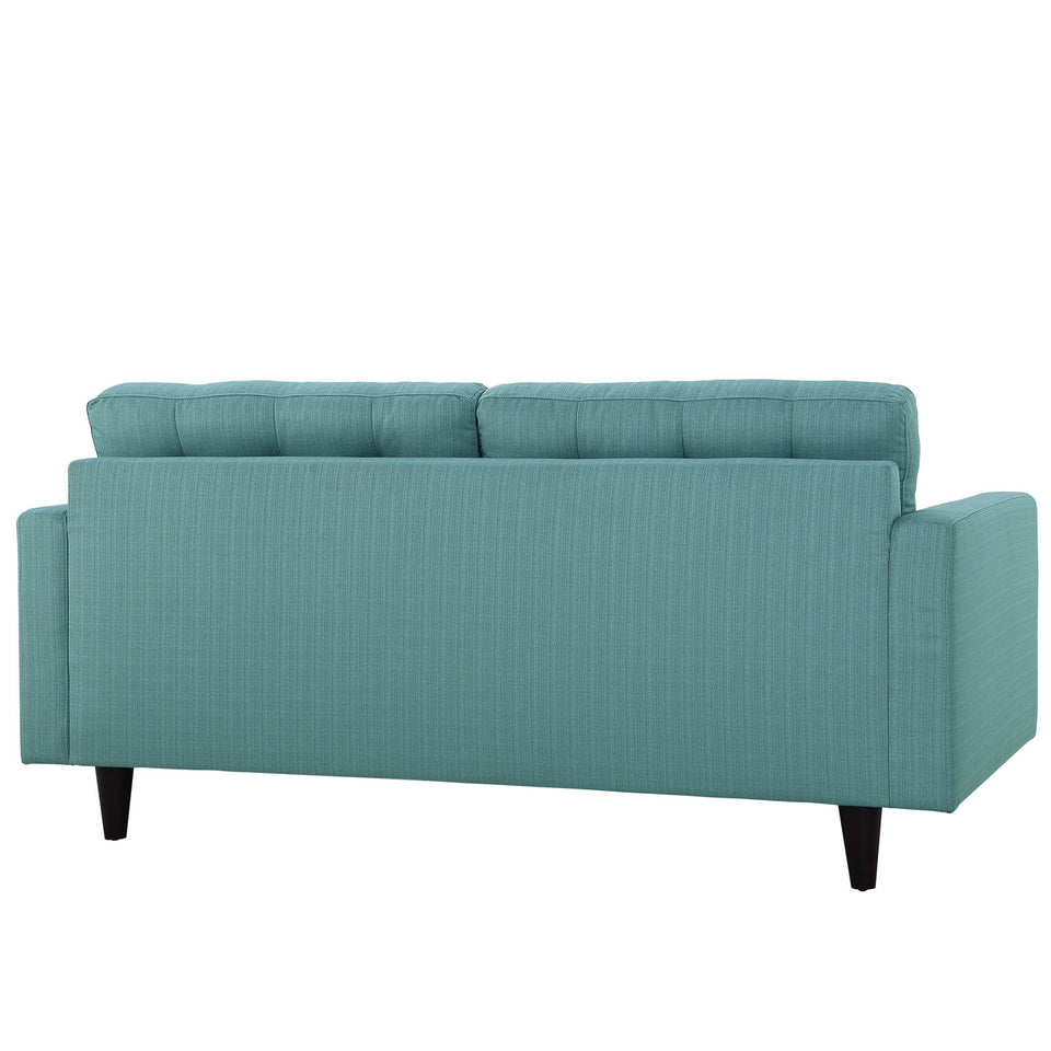 Empress Upholstered Fabric Loveseat.