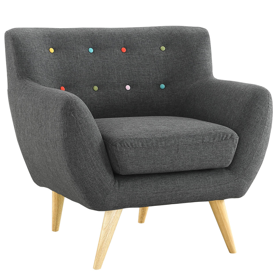 Remark Upholstered Fabric Armchair.