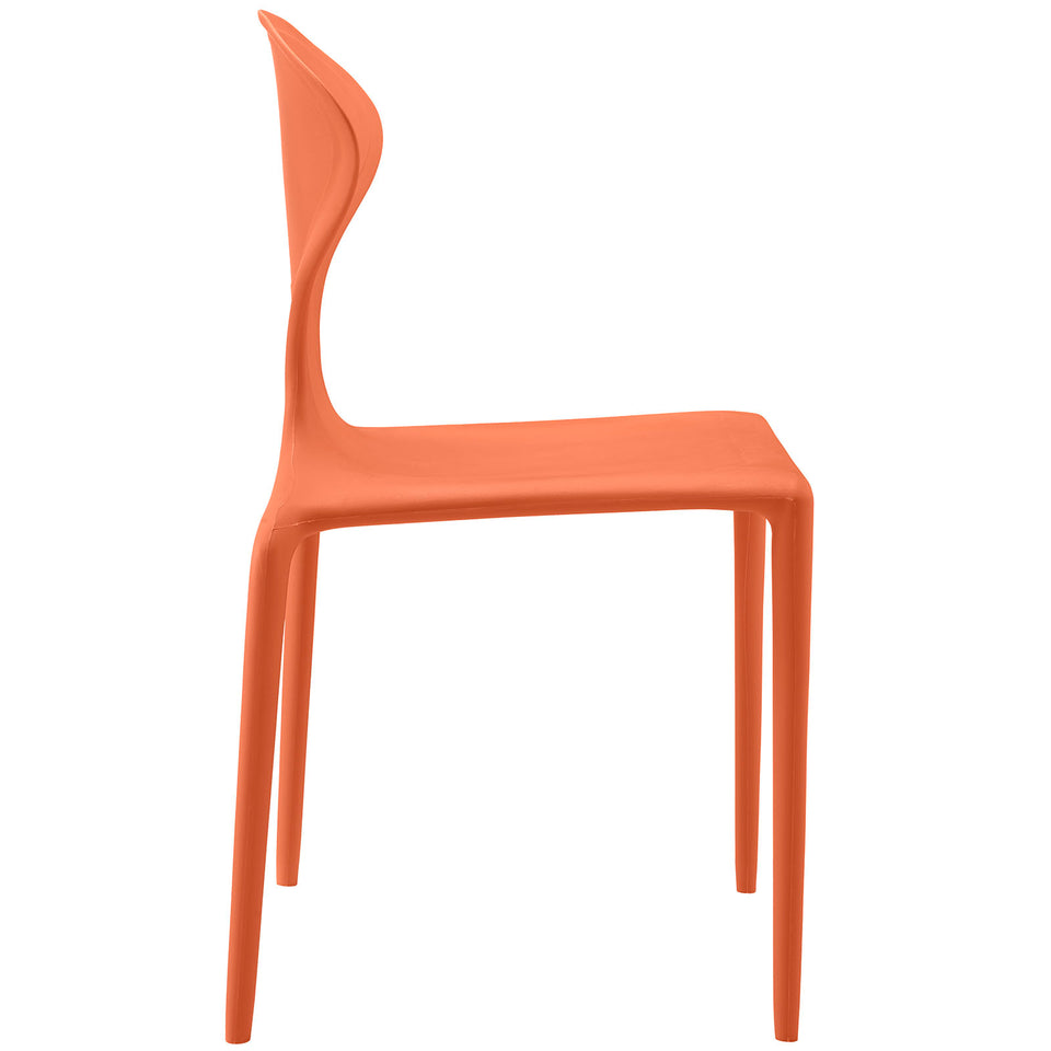 Draw Dining Side Chair in Green.