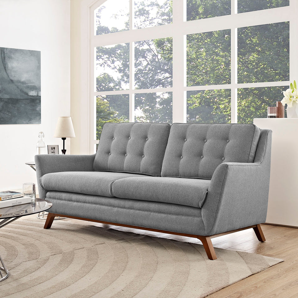 Beguile Upholstered Fabric Loveseat.