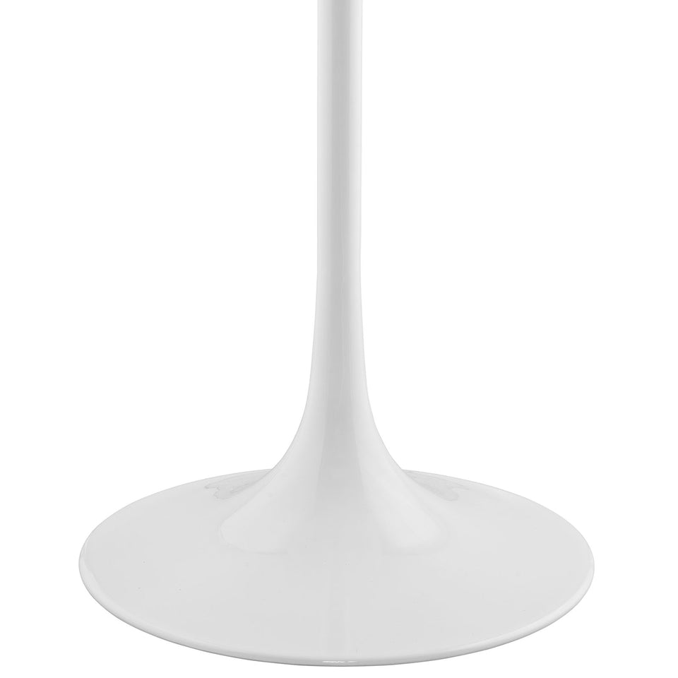 Lippa 28" Round Artificial Marble Bar Table in White.