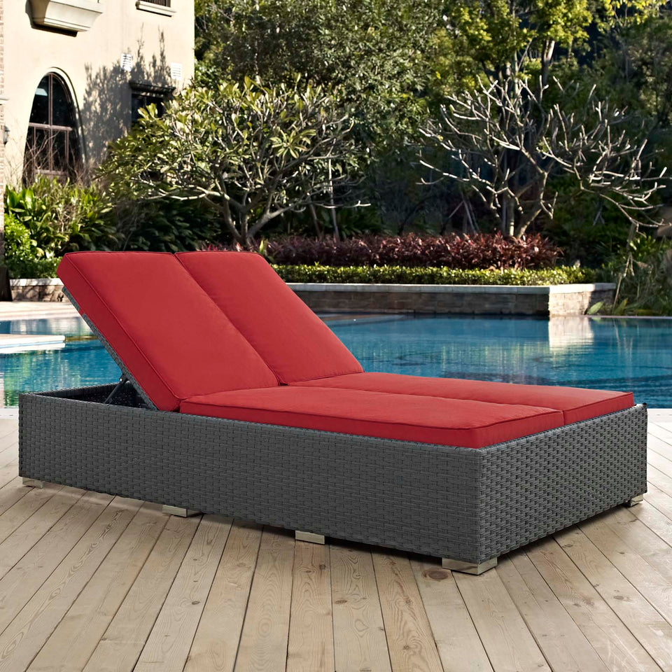 Sojourn Outdoor Patio Sunbrella® Double Chaise.