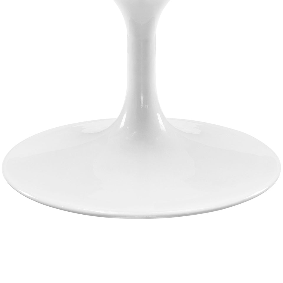 Lippa 48" Oval-Shaped Artificial Marble Coffee Table in White.