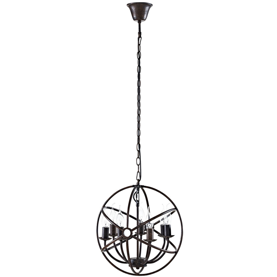 Atom Chandelier in Brown.