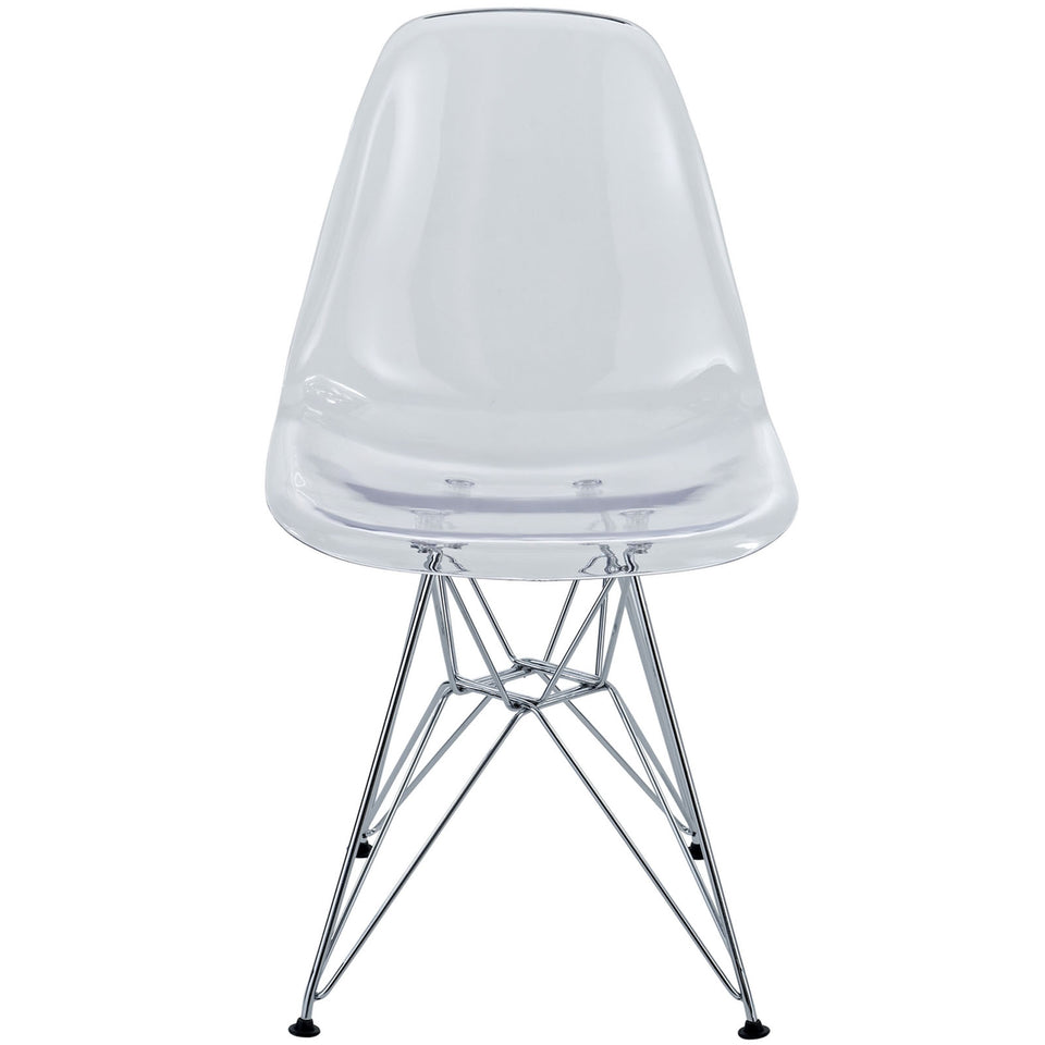Paris Dining Side Chair in Clear.