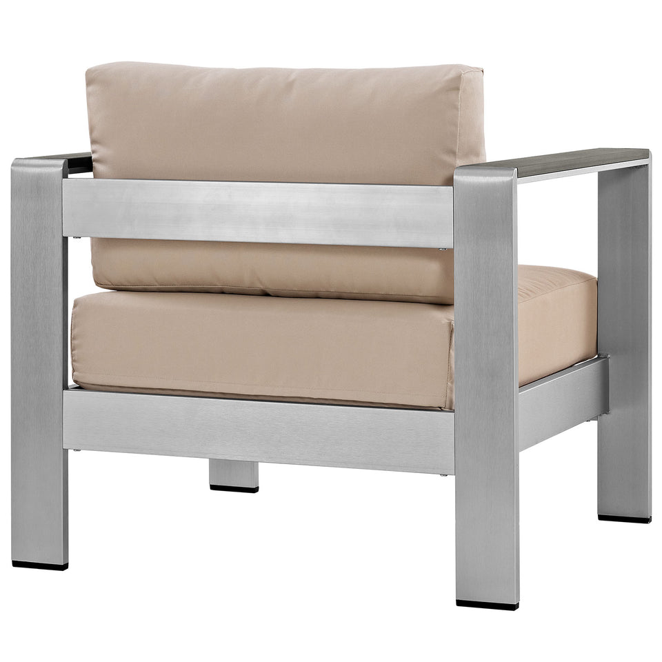 Shore Outdoor Patio Aluminum Armchair.