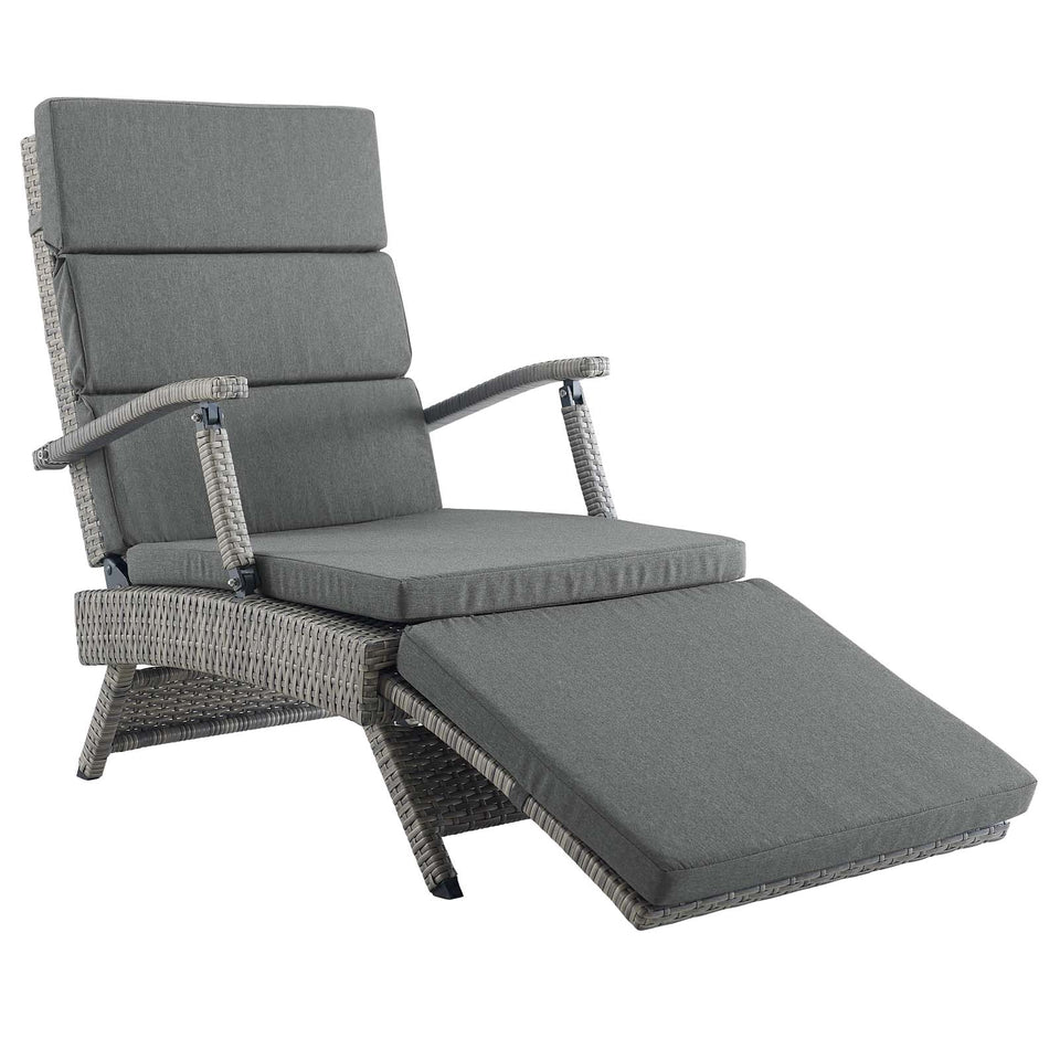 Envisage Chaise Outdoor Patio Wicker Rattan Lounge Chair.
