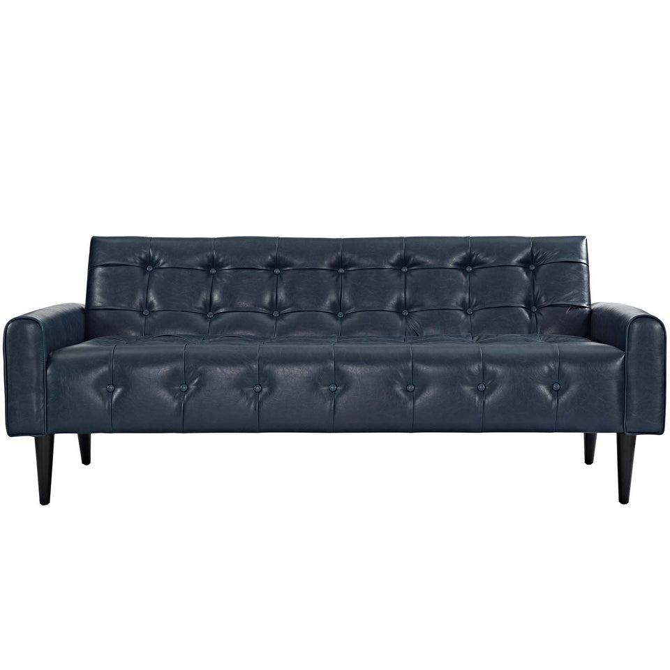 Delve Upholstered Vinyl Sofa.