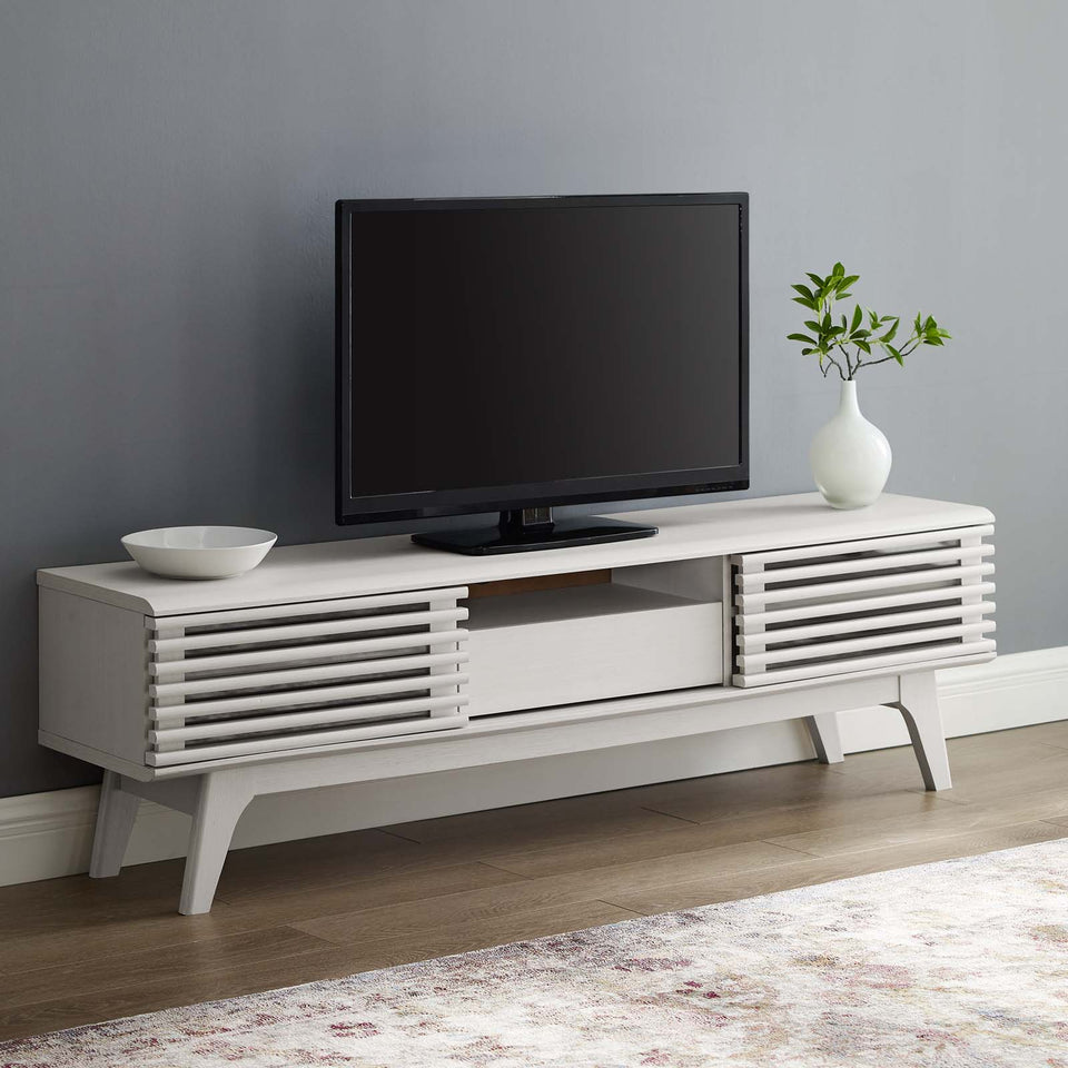 Render 59” TV Stand in White.