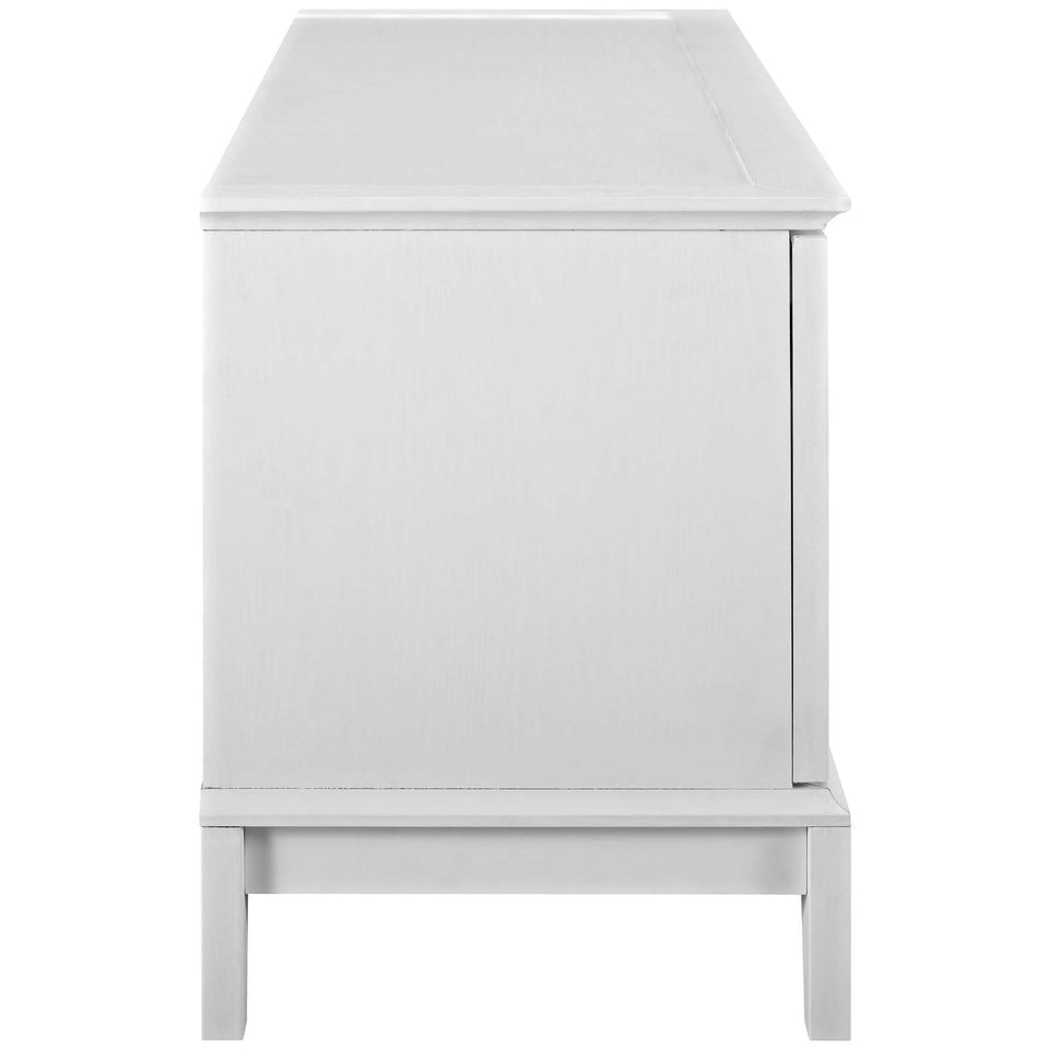 Isle 47” TV Stand in White.