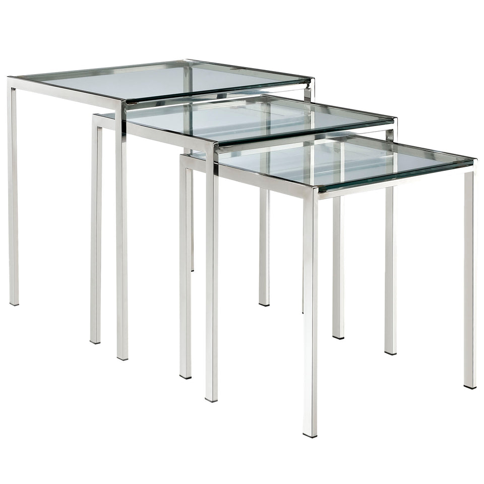 Nimble Nesting Table in Silver.