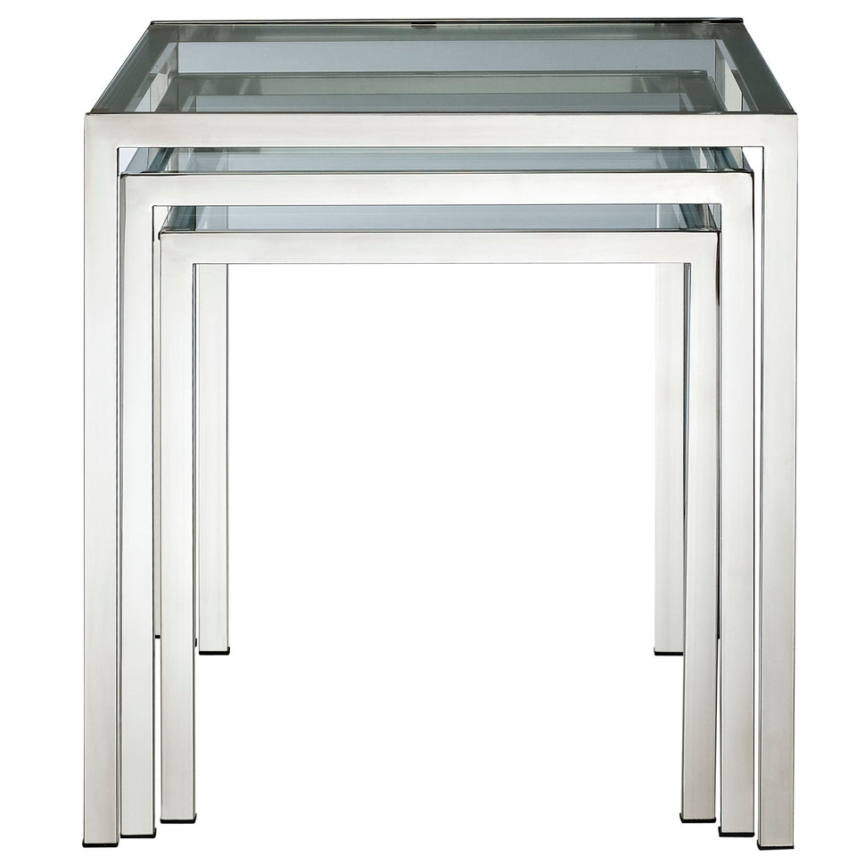 Nimble Nesting Table in Silver.