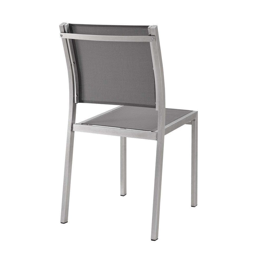 Shore Side Chair Outdoor Patio Aluminum Set of 2.