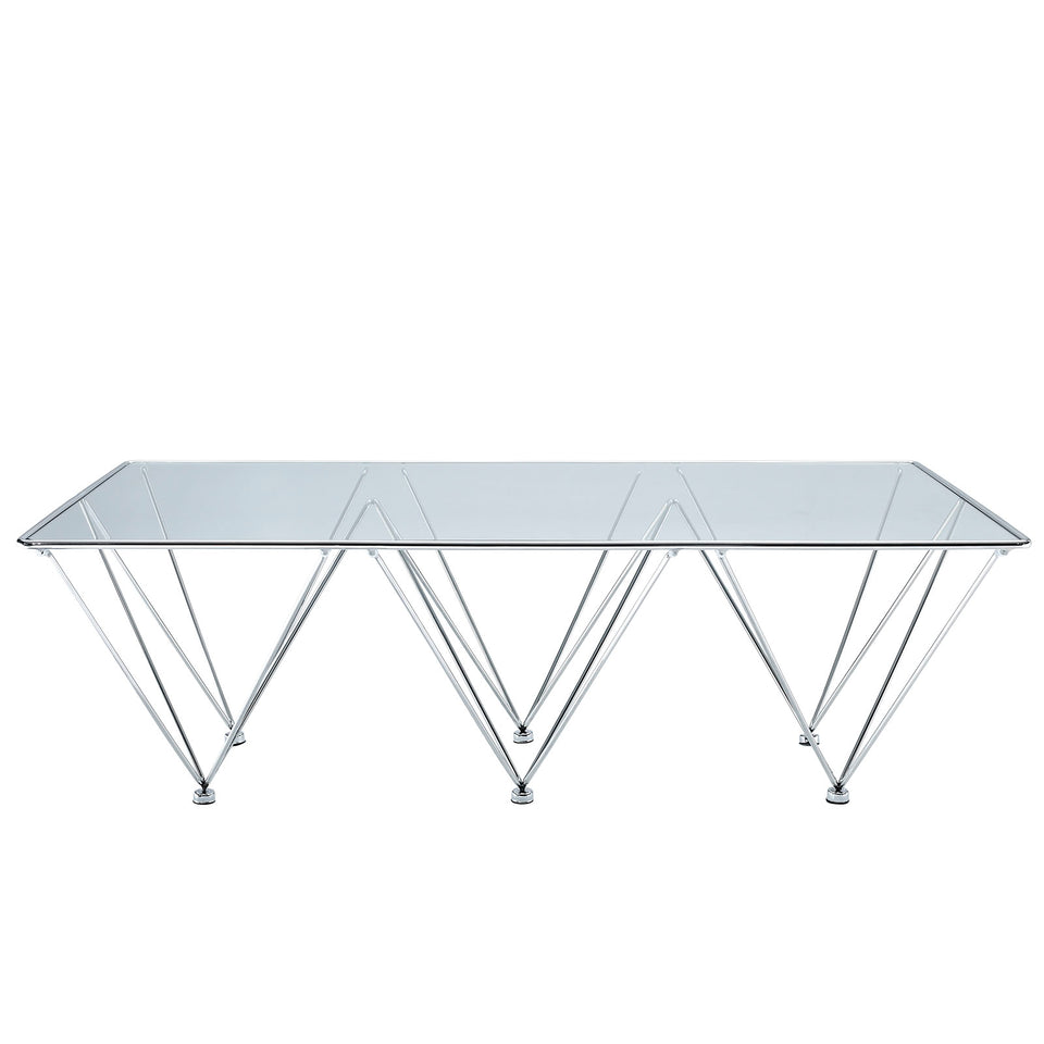 Prism Rectangle Coffee Table in Clear.