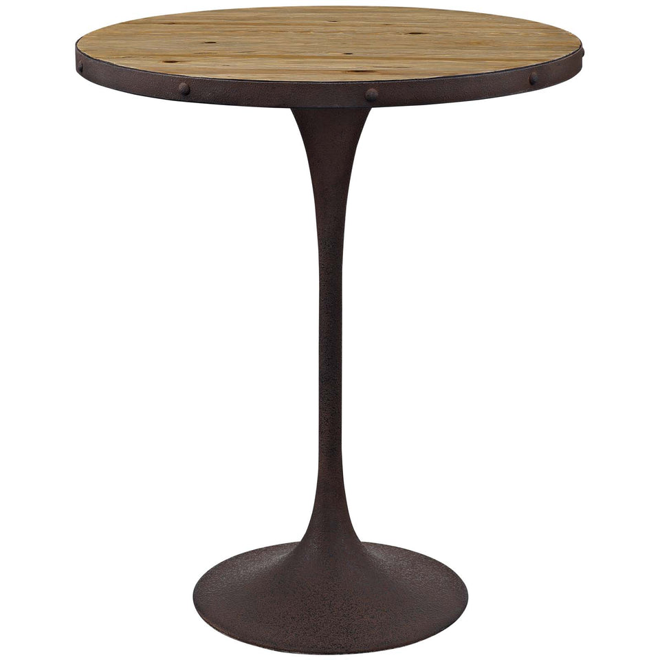 Drive Wood Bar Table in Brown.