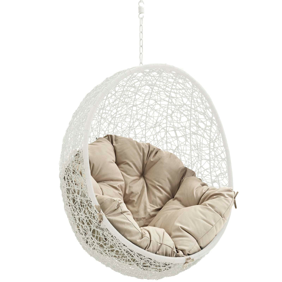 Hide Outdoor Patio Swing Chair Without Stand in White.