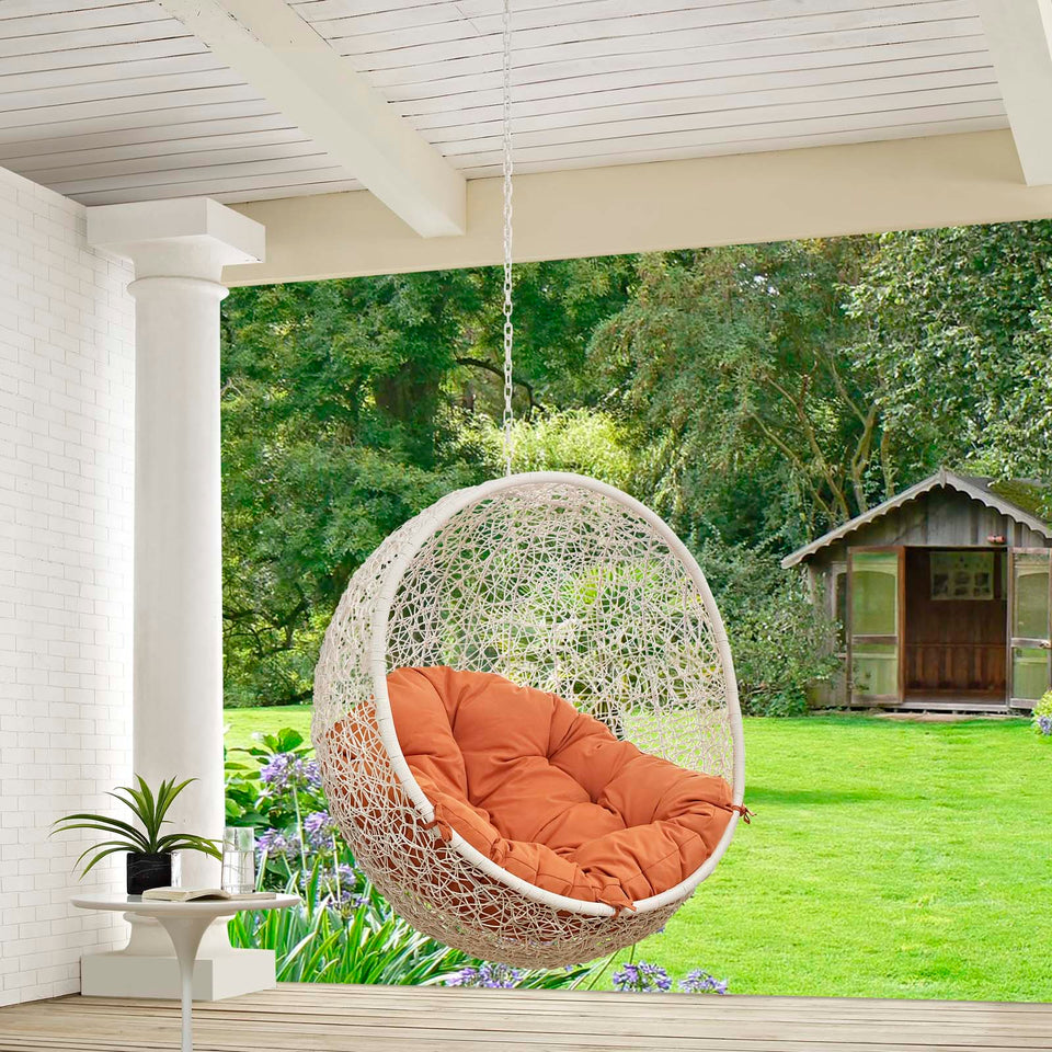 Hide Outdoor Patio Swing Chair Without Stand in White.