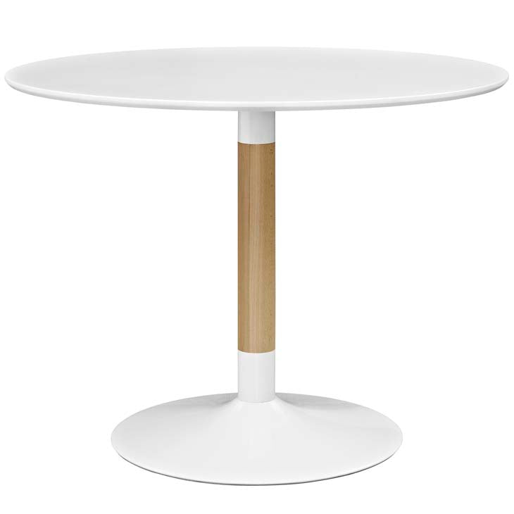 WHIRL ROUND DINING TABLE IN WHITE.