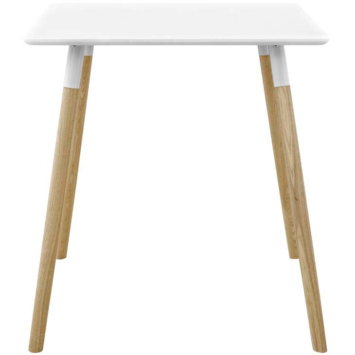 CONTINUUM 28" SQUARE DINING TABLE IN WHITE.