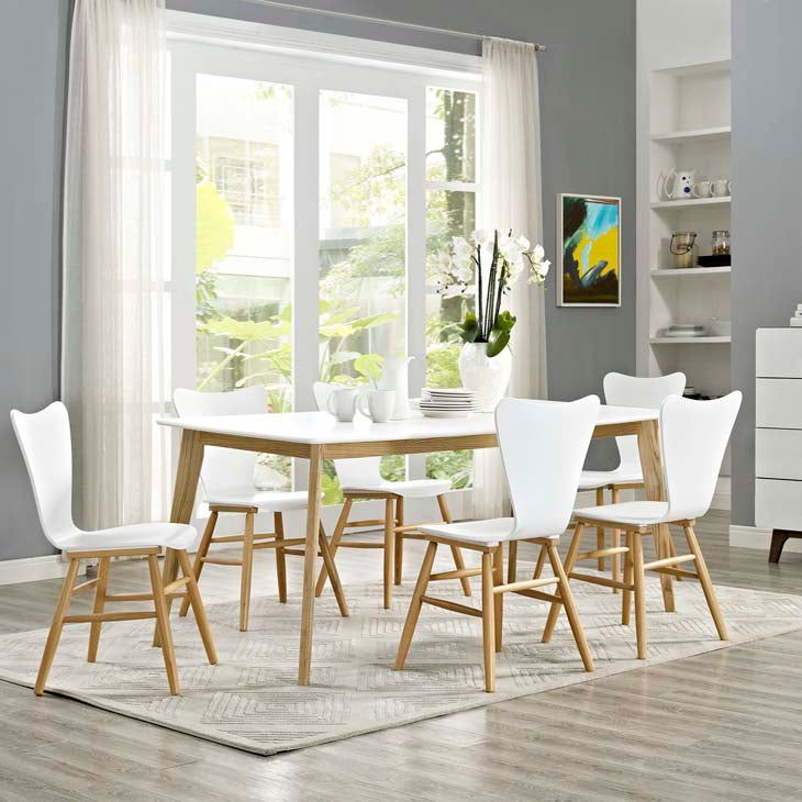 STRATUM 71" DINING TABLE IN WHITE.