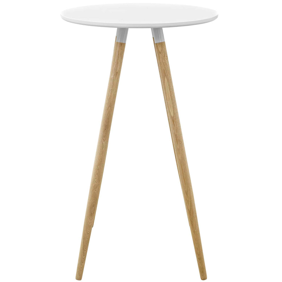 Track Round Bar Table in White.