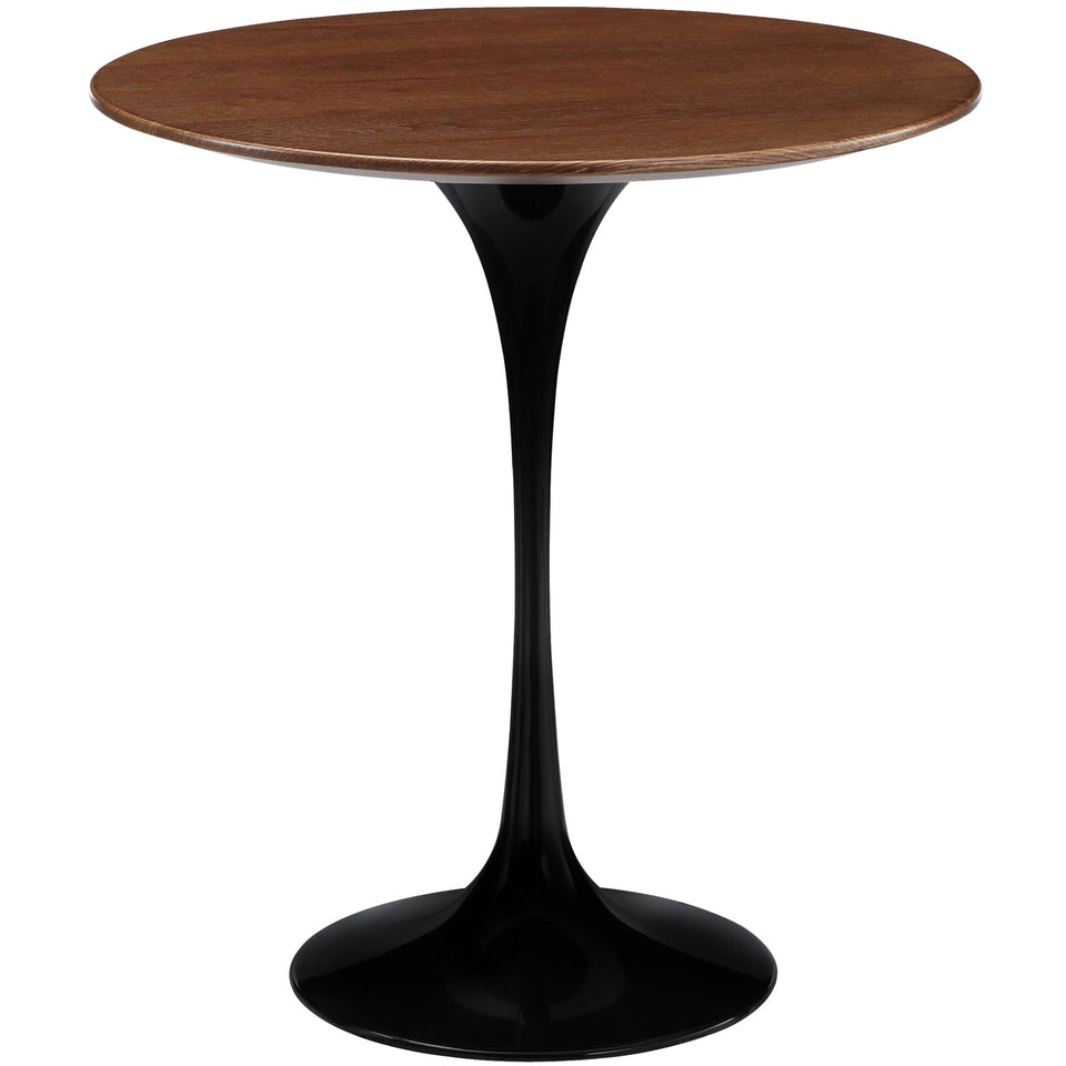 Lippa 20" Wood Side Table in Black.