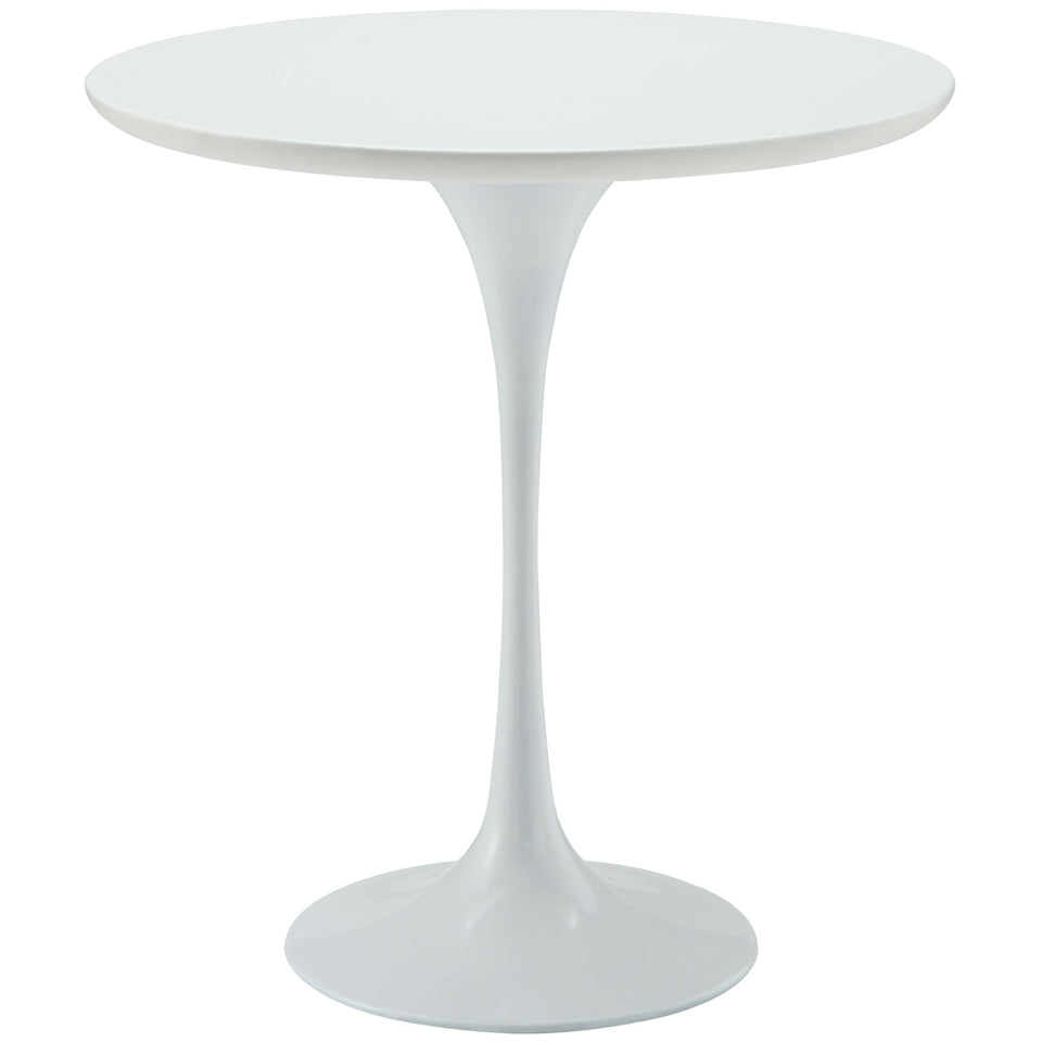 Lippa 20" Wood Side Table in White.