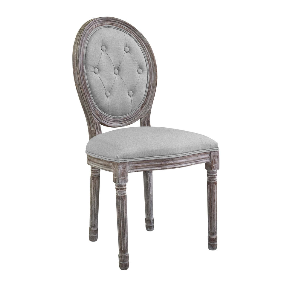 Arise Vintage French Upholstered Fabric Dining Side Chair.