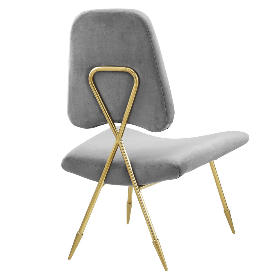 Ponder Performance Velvet Lounge Chair.