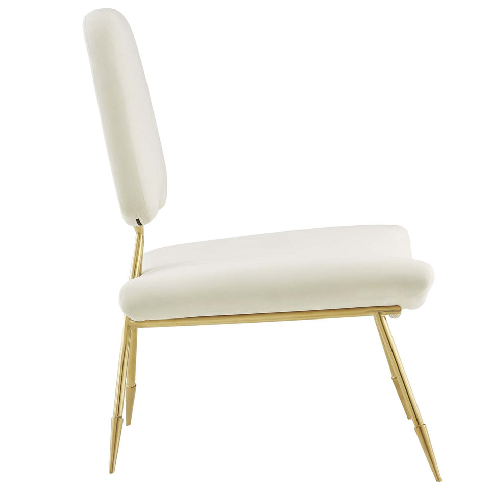 Ponder Performance Velvet Lounge Chair.