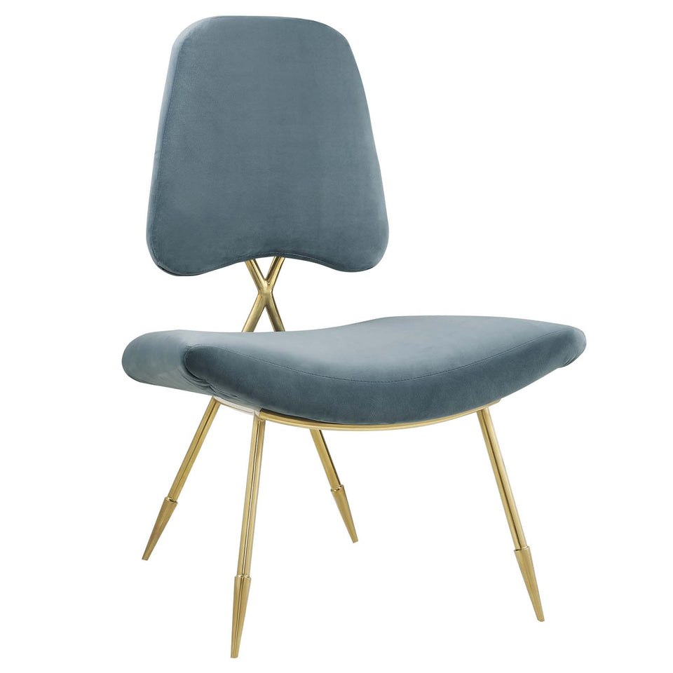 Ponder Performance Velvet Lounge Chair.