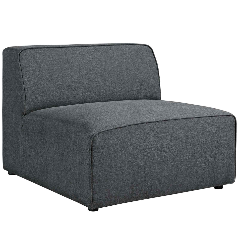 Mingle 5 Piece Upholstered Fabric Sectional Sofa Set.