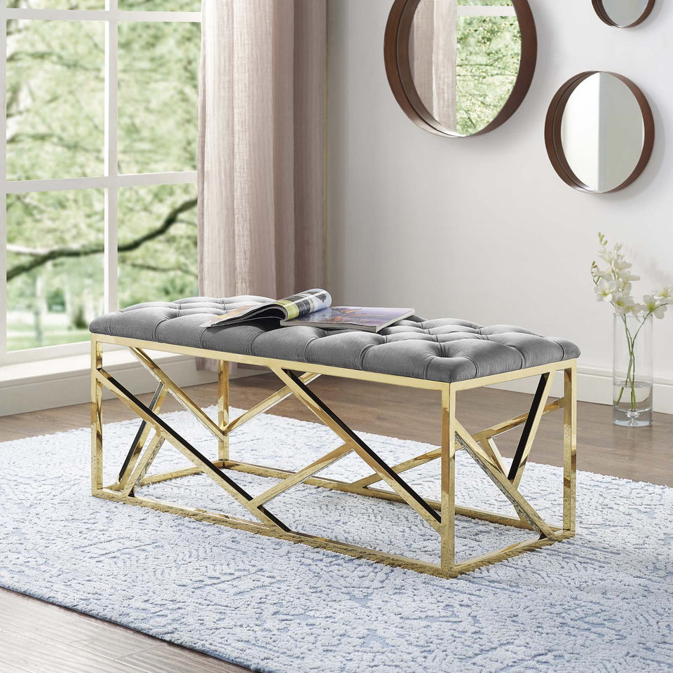 Intersperse Bench in Gold.